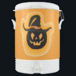 Glowing Pumpkin Witch On Orange Beverage Cooler<br><div class="desc">Igloo Beverage Cooler Ten Gallon Capacity printed with Glowing Pumpkin Witch On Halloween Orange Background Color original drawing graphic art illustration design and select products collection by TheFabricSeal print on demand shop at Zazzle.com #ZazzleMade https://www.zazzle.com/store/thefabricseal TheFabricSeal©️Original. Keep yourself, your family and friends, the work crew, the sport and staff team...</div>