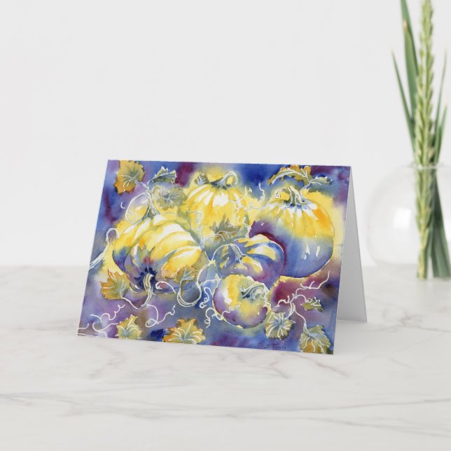 Glowing Pumpkins Blank Notecard (Front)