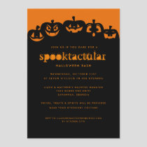Glowing Pumpkins Halloween Bash Invitation