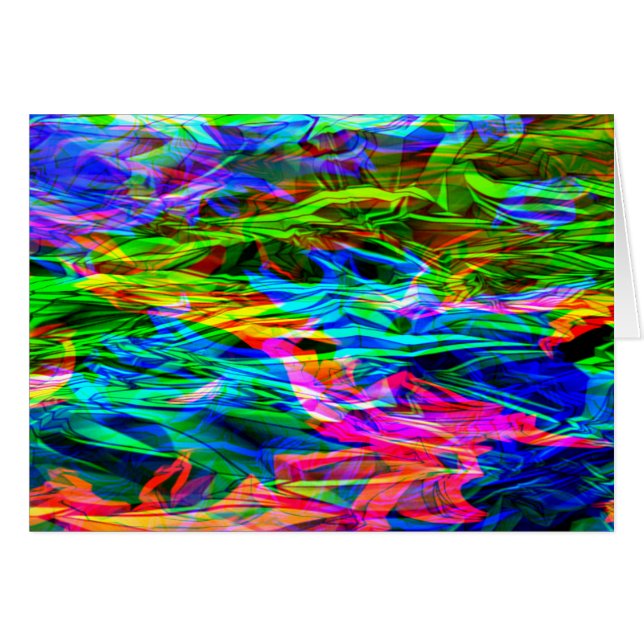 Glowing Rainbow Abstract Cards (Front Horizontal)