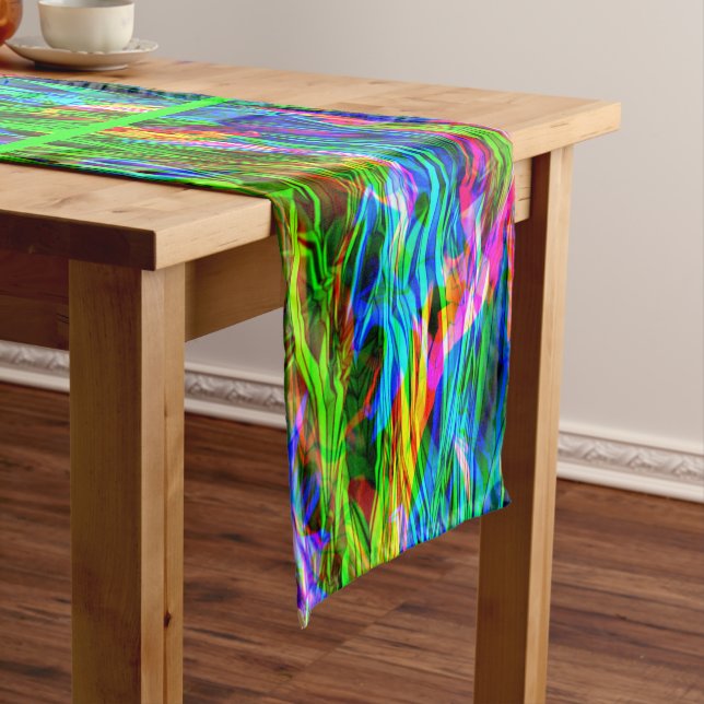 Glowing Rainbow Abstract Medium Table Runner (In Situ)