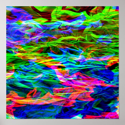 Glowing Rainbow Abstract Poster