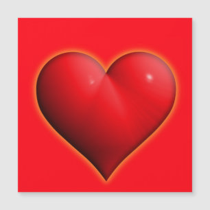 Glowing Red 3-D Heart