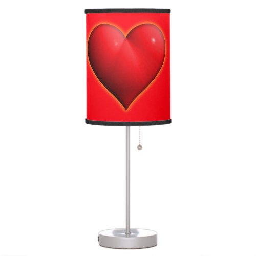 Glowing  Red 3_D Heart Table Lamp