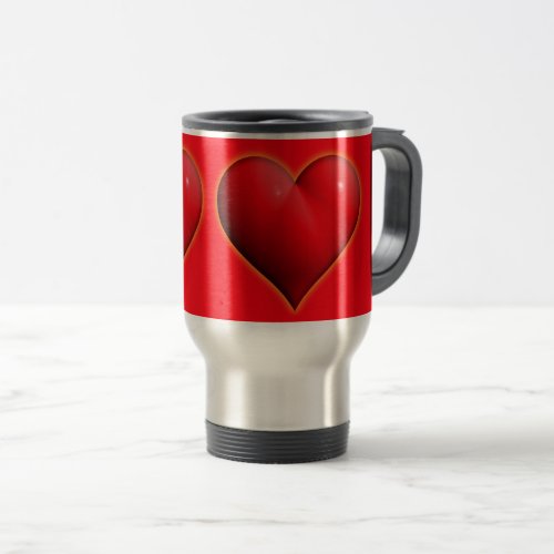 Glowing Red 3_D Heart Travel Mug