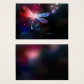 Glowing red dragonfly (Front & Back)