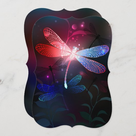 Glowing red dragonfly (Front/Back)