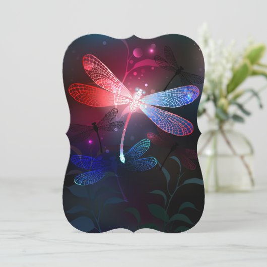 Glowing red dragonfly (Standing Front)