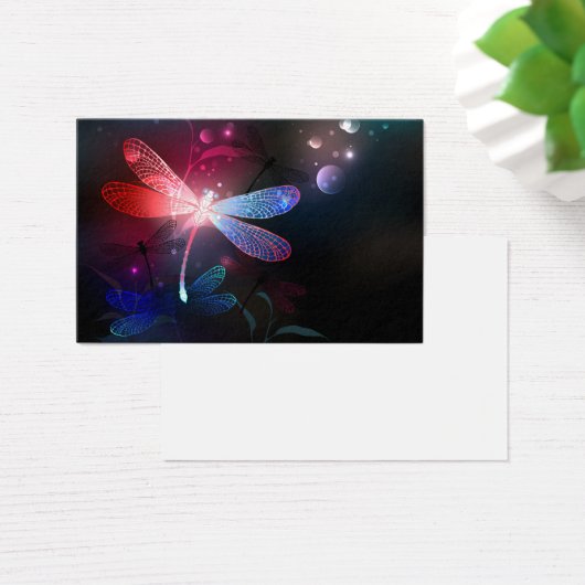 Glowing red dragonfly (Desk)