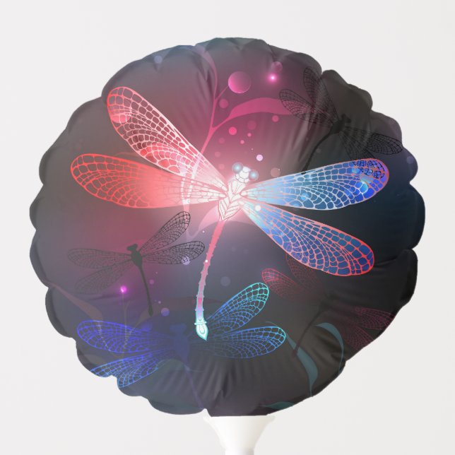 Glowing red dragonfly balloon (Front)