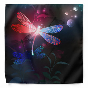 Glowing red dragonfly bandana
