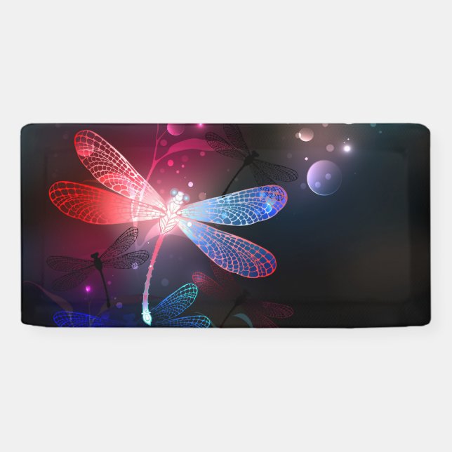Glowing red dragonfly banner (Horizontal)
