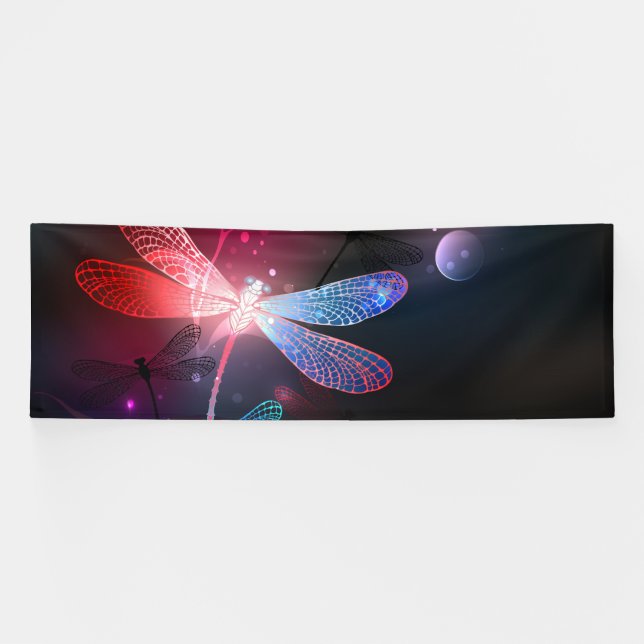 Glowing red dragonfly banner (Horizontal)