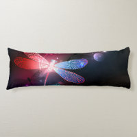 Glowing red dragonfly