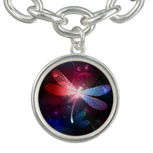 Glowing red dragonfly bracelet