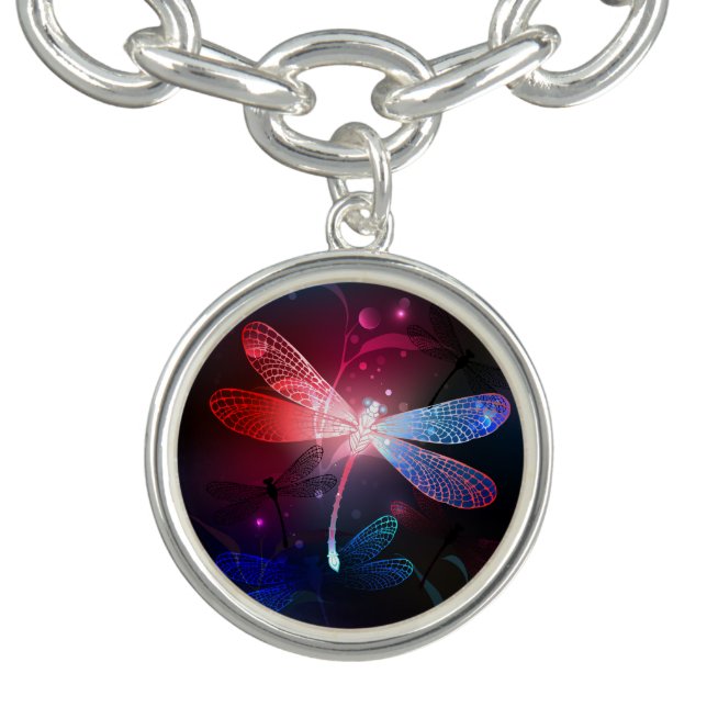 Glowing red dragonfly bracelet (Design)