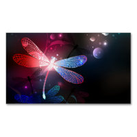 Glowing red dragonfly