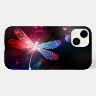Glowing red dragonfly Case-Mate iPhone 14 case