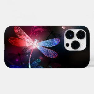 Glowing red dragonfly Case-Mate iPhone 14 pro case