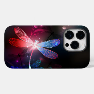 Glowing red dragonfly Case-Mate iPhone 14 pro case