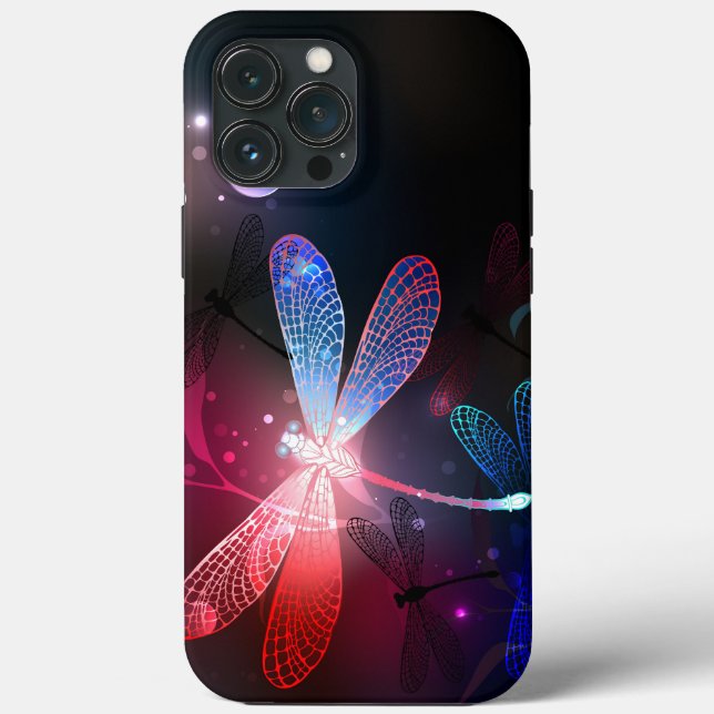 Glowing red dragonfly Case-Mate iPhone case (Back)