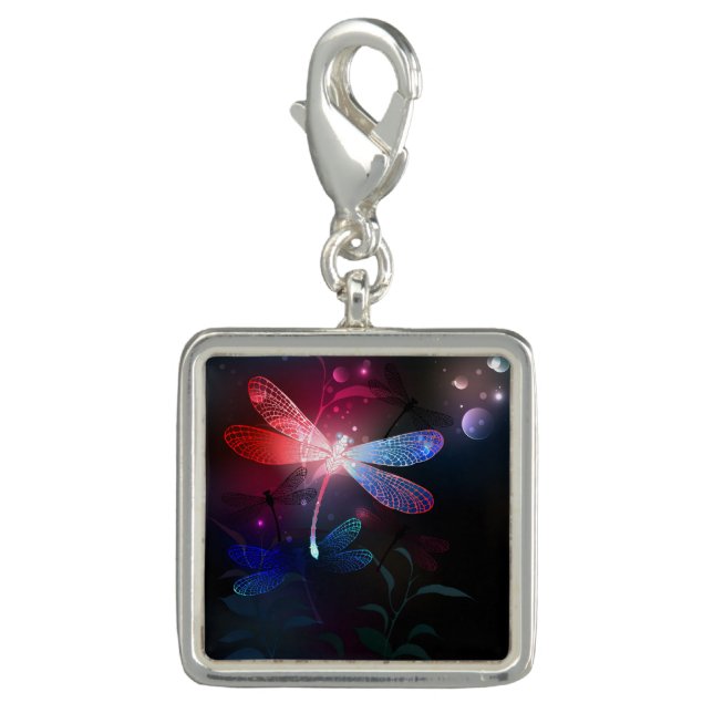 Glowing red dragonfly charm (Front)