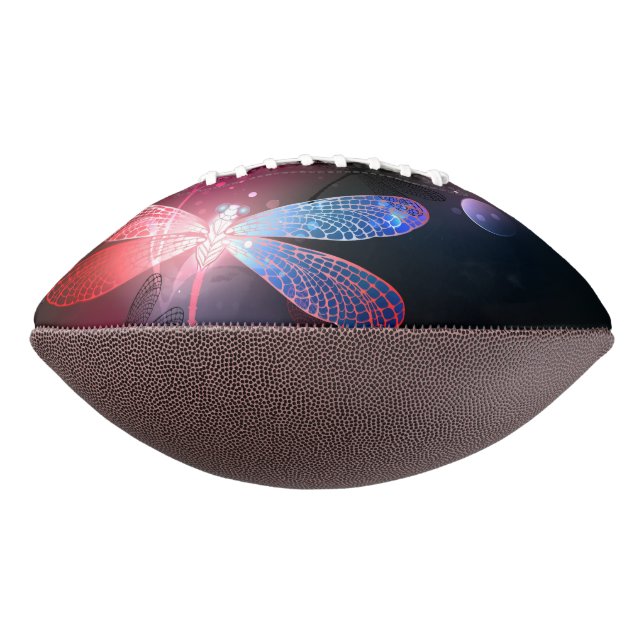 Glowing red dragonfly football (Rotated 270)