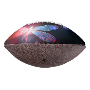Glowing red dragonfly football