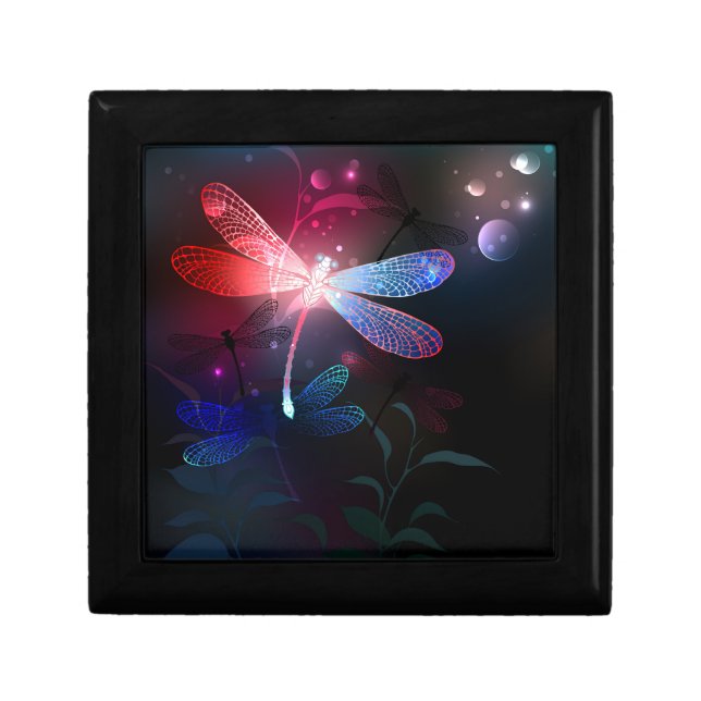 Glowing red dragonfly gift box (Front)