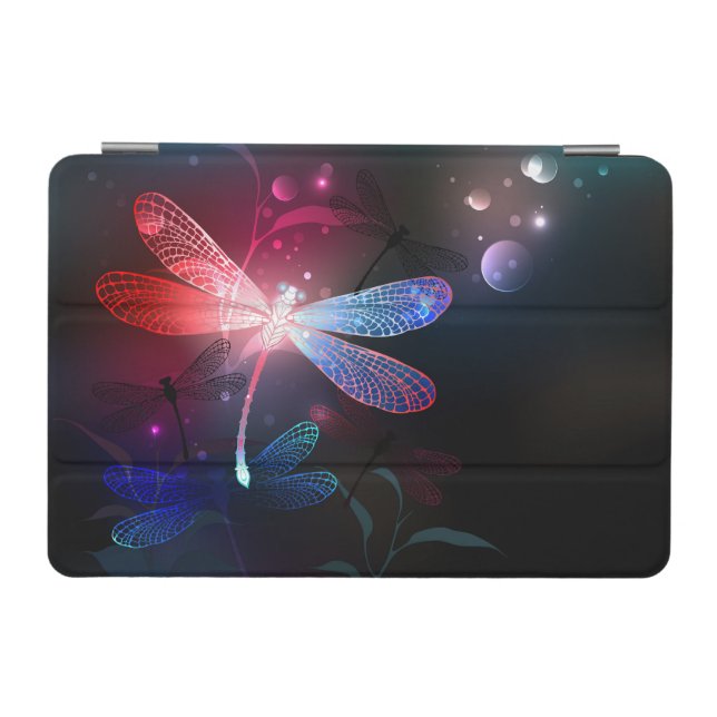 Glowing red dragonfly iPad mini cover (Horizontal)