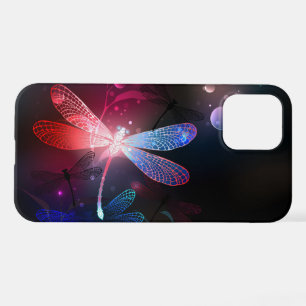 Glowing red dragonfly iPhone 12 case