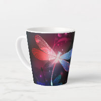 Glowing red dragonfly