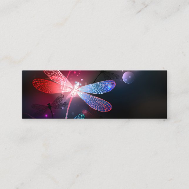 Glowing red dragonfly loyalty card (Front)