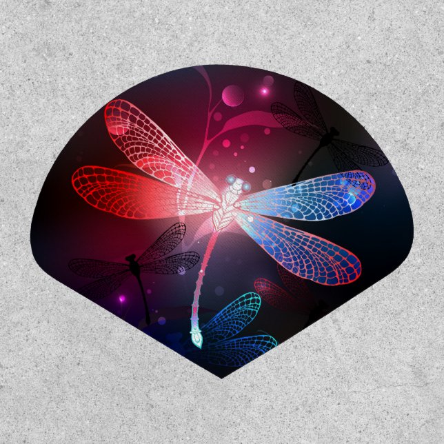 Glowing red dragonfly patch (Front)