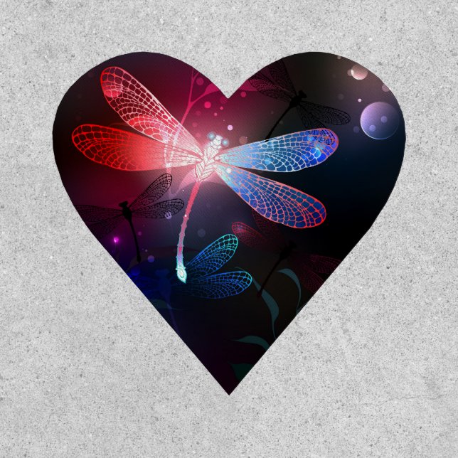 Glowing red dragonfly patch (Front)