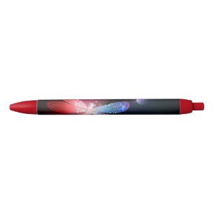 Glowing red dragonfly pen