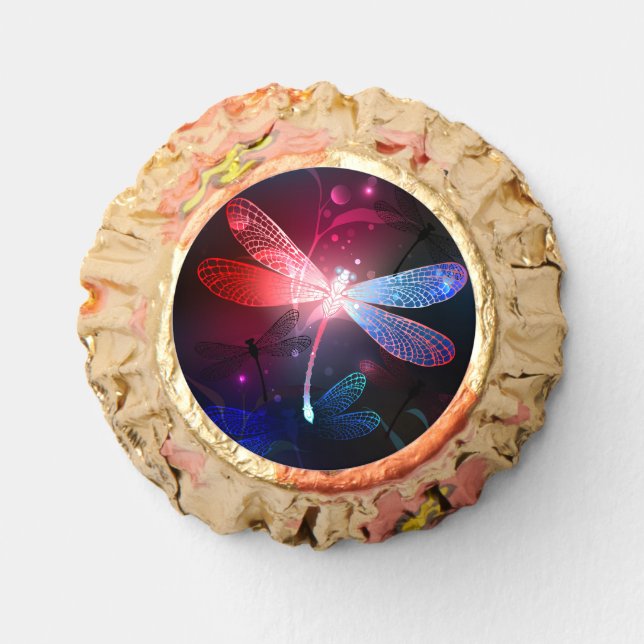 Glowing red dragonfly reese's peanut butter cups (Front)