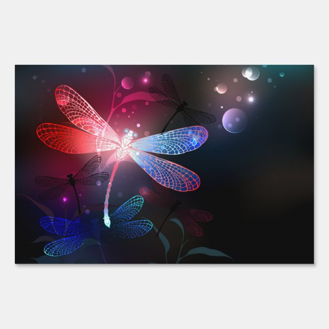 Glowing red dragonfly sign (Front)