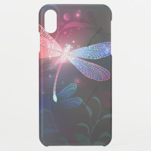 Glowing red dragonfly iPhone XS max case
