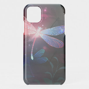 Glowing red dragonfly iPhone 11 case