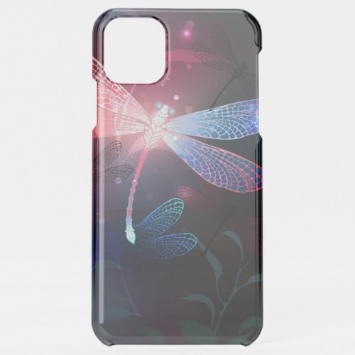 Glowing red dragonfly iPhone 11 pro max case