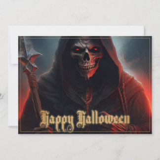 Glowing Red Eyes Reaper Halloween Art