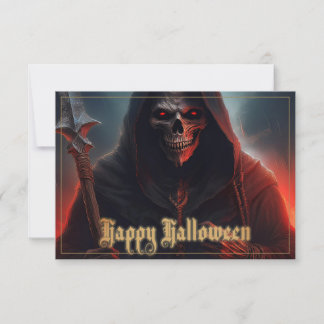 Glowing Red Eyes Reaper Halloween Art