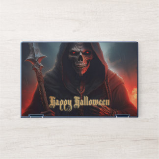 Glowing Red Eyes Reaper Halloween Art HP Laptop Skin