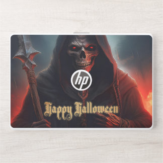 Glowing Red Eyes Reaper Halloween Art HP Laptop Skin