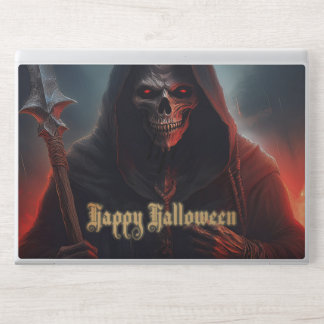 Glowing Red Eyes Reaper Halloween Art HP Laptop Skin