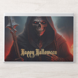 Glowing Red Eyes Reaper Halloween Art HP Laptop Skin