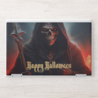 Glowing Red Eyes Reaper Halloween Art HP Laptop Skin