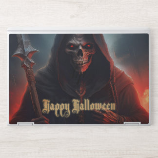Glowing Red Eyes Reaper Halloween Art HP Laptop Skin