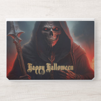 Glowing Red Eyes Reaper Halloween Art HP Laptop Skin